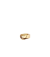 Ormé Ring - Gold Gilded with Camel Leather