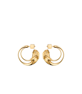 Eroz Hoop Earrings - 24 carat gold gilded