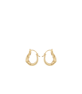 Eroz Slim Hoop Earrings - 24 carat gold-gilded edition