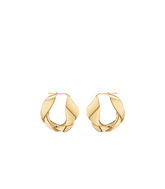 Éole Wavy Hoop Earrings - 24 carat gold-gilded