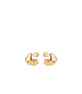 Eroz Stud Earrings - 24 carat gold gilded