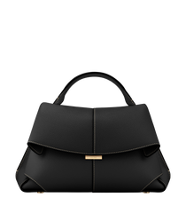 Mokki - Textured Black with Ecru Stitching