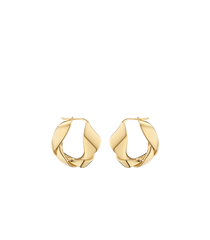 Éole Wavy Hoop Earrings - 24 carat gold-gilded