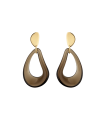 Naé Drop Earrings - Smoked glass
