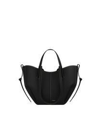 Cyme Mini - Textured Black with Ecru Stitching